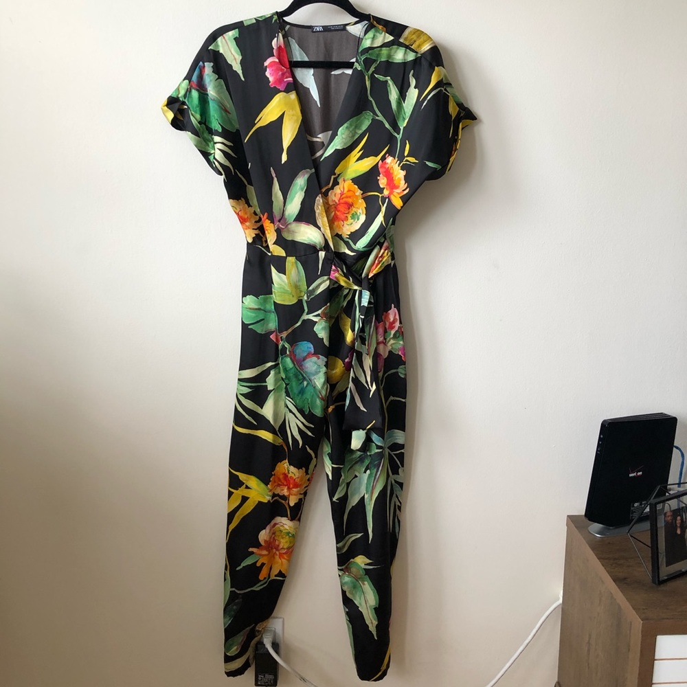 Zara Tropical print Jumpsuit